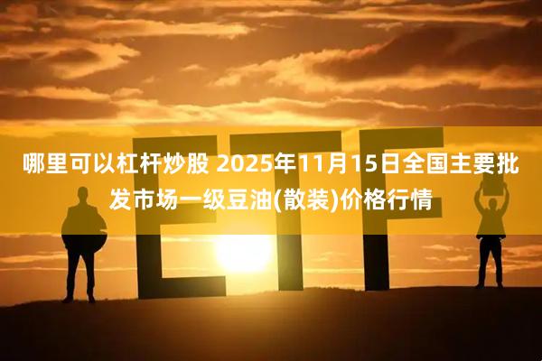 哪里可以杠杆炒股 2025年11月15日全国主要批发市场一级豆油(散装)价格行情